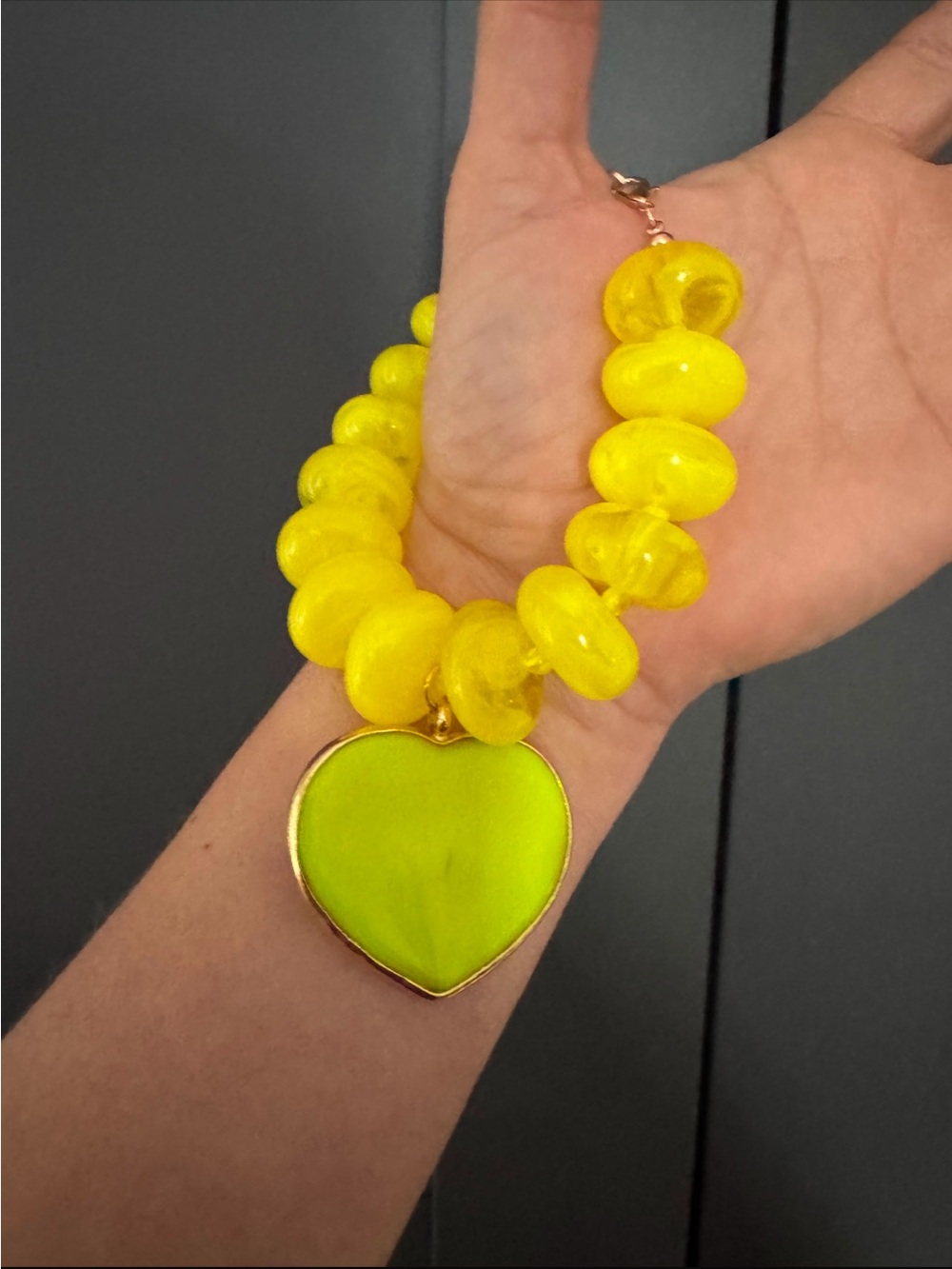 Yellow Heart Bracelet